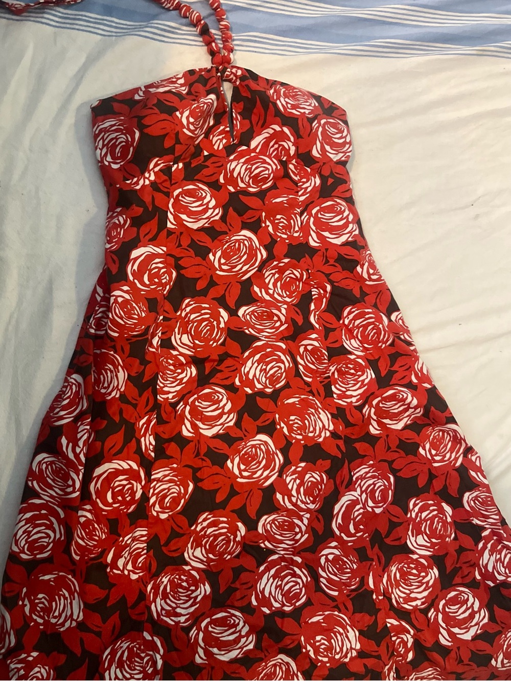 Size 12 Signature by Robbie Bee Vintage Summer Dress, Strapless with keyhole